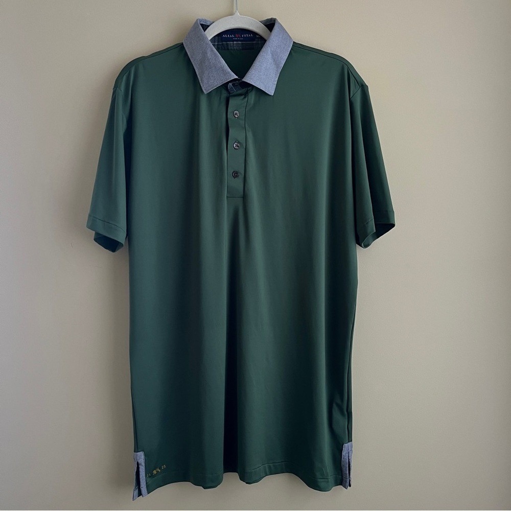 Alial Fital Polo Shirt Men's XL Golf Hunter Green Lightweight Performance Summer